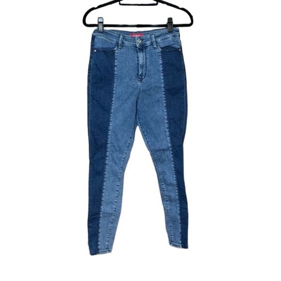Guess Denim - Guess | Vintage Two-Tone Colorblock High Waist Skinny Jeans Size 29 EUC 27 Long